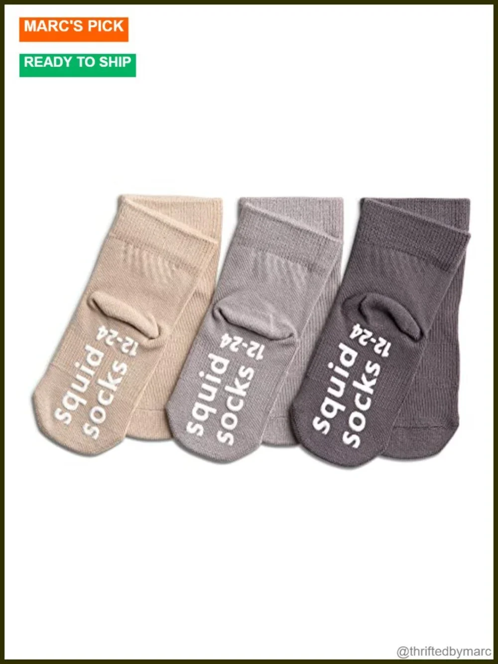Viscose from Bamboo Silicone Grip Baby Socks 3-Pack Shark Tank